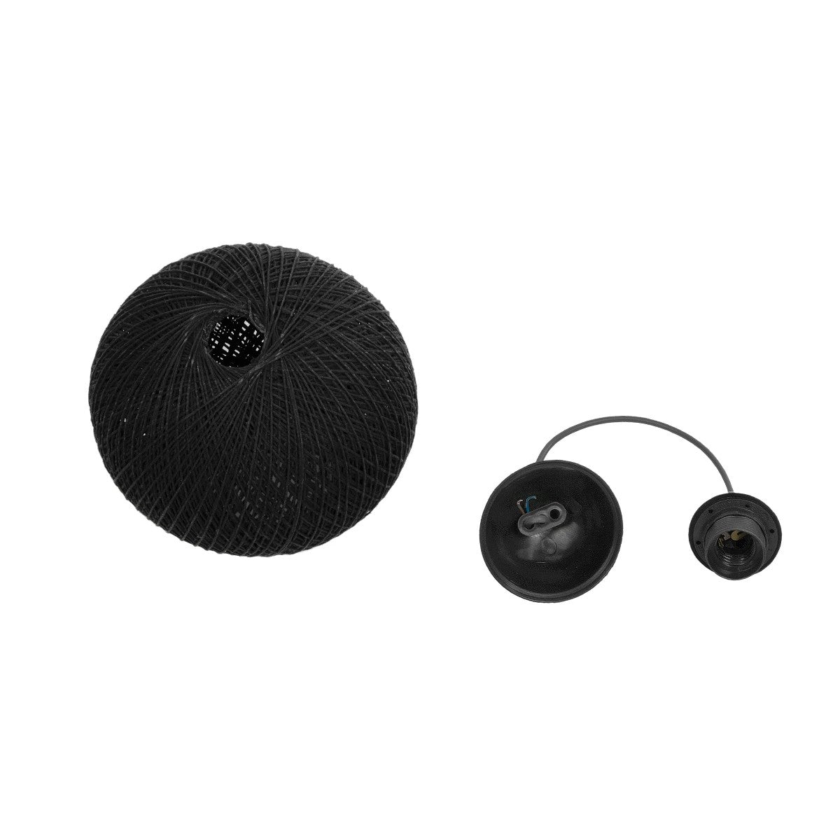 SOLEI 205-0006 Boho Κρεμαστό Φωτιστικό Οροφής με Ντουί 1 x E27 AC 220-240V IP20 - Μαύρο - M20 x Π20 x Υ25