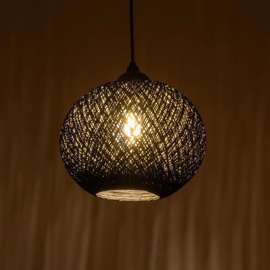 SOLEI 205-0006 Boho Κρεμαστό Φωτιστικό Οροφής με Ντουί 1 x E27 AC 220-240V IP20 - Μαύρο - M20 x Π20 x Υ25