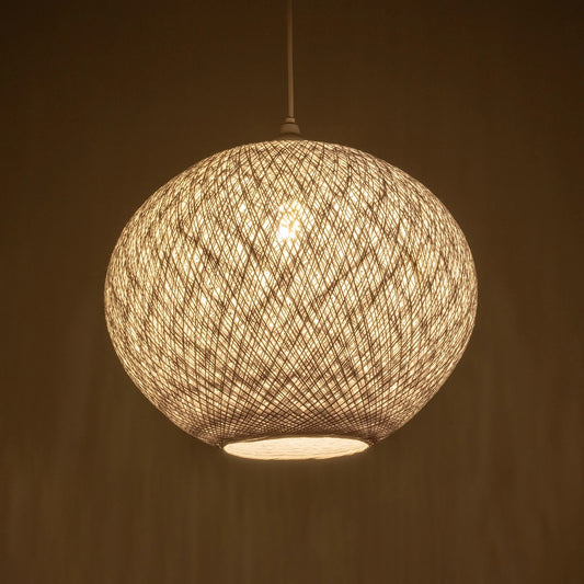 SOLEI 205-0007 Boho Κρεμαστό Φωτιστικό Οροφής με Ντουί 1 x E27 AC 220-240V IP20 - Λευκό - M40 x Π40 x Υ36