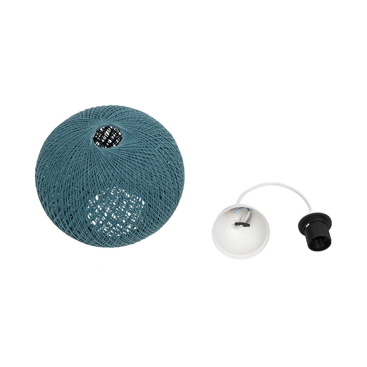 SOLEI 205-0012 Boho Κρεμαστό Φωτιστικό Οροφής με Ντουί 1 x E27 AC 220-240V IP20 - Τιρκουάζ - M20 x Π20 x Υ25