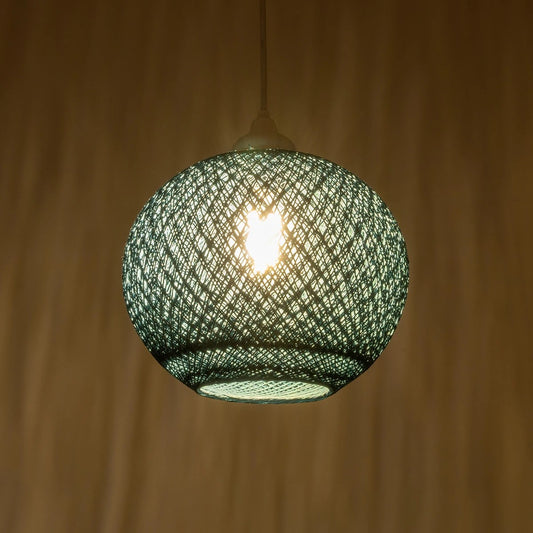 SOLEI 205-0012 Boho Κρεμαστό Φωτιστικό Οροφής με Ντουί 1 x E27 AC 220-240V IP20 - Τιρκουάζ - M20 x Π20 x Υ25