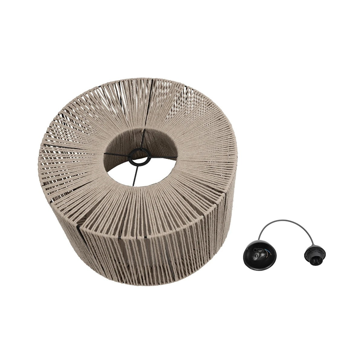 ZYLINDER 205-0022 Boho Κρεμαστό Φωτιστικό Οροφής με Ντουί 1 x E27 AC 220-240V IP20 - Μπεζ - M50 x Π50 x Υ32