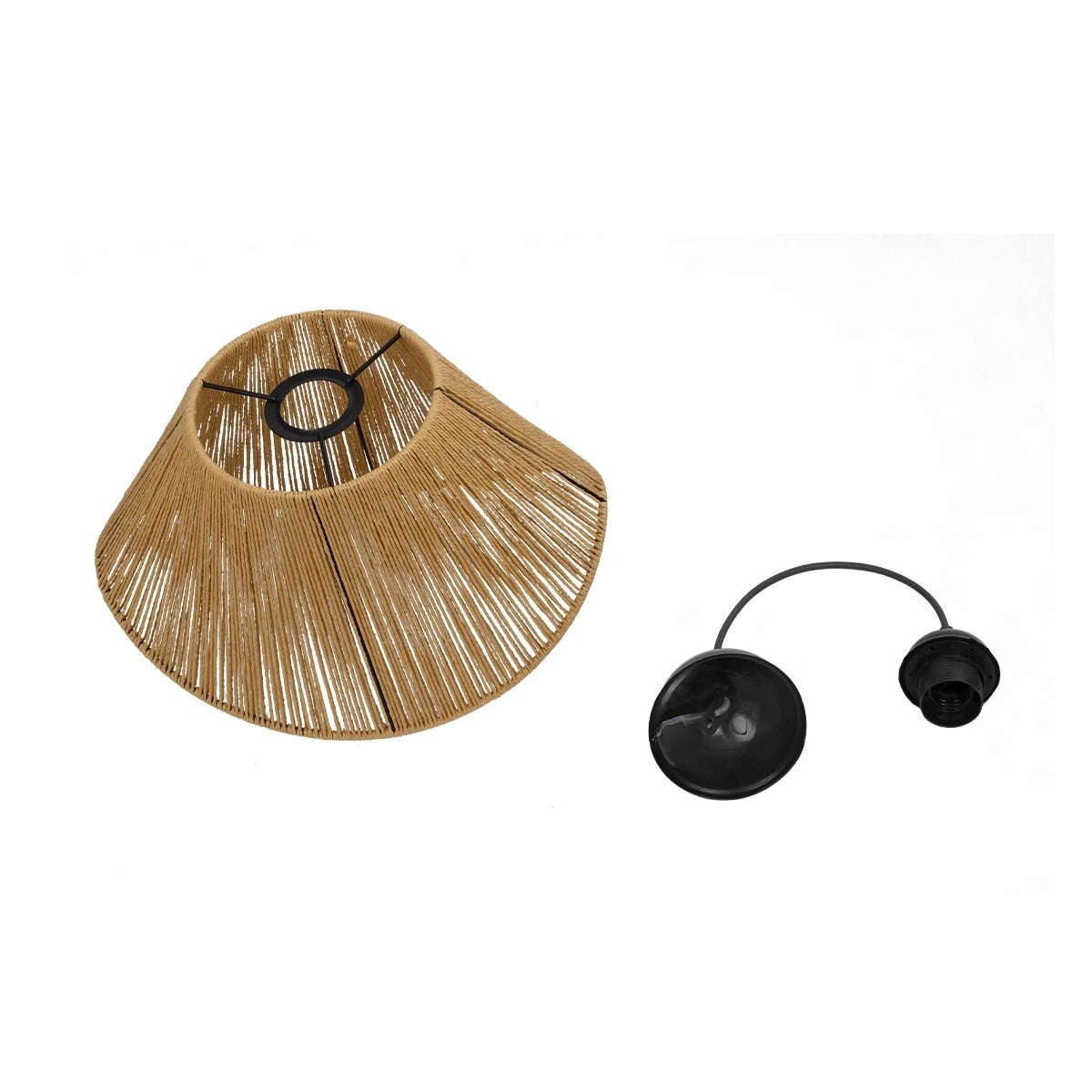 ELDA 205-0032 Boho Κρεμαστό Φωτιστικό Οροφής με Ντουί 1 x E27 AC 220-240V IP20 - Μπεζ - M32 x Π21 x Υ24