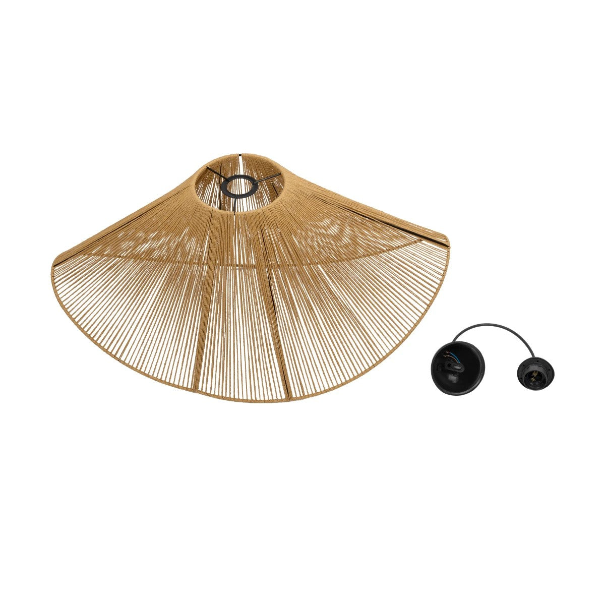 ELDA 205-0033 Boho Κρεμαστό Φωτιστικό Οροφής με Ντουί 1 x E27 AC 220-240V IP20 - Μπεζ - M68 x Π34 x Υ39