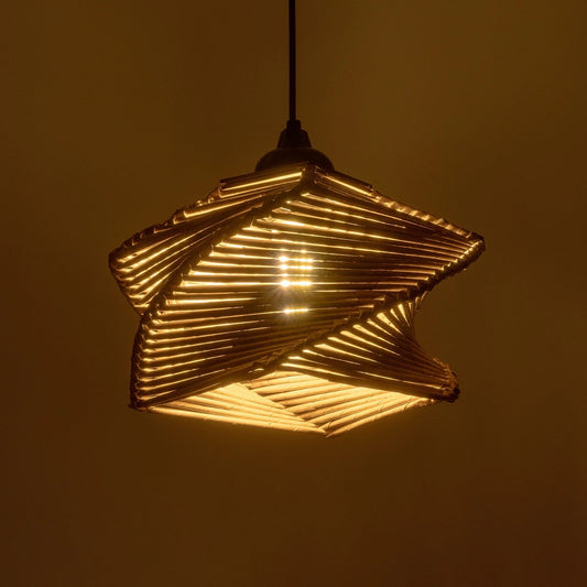 HUSLE 205-0043 Boho Κρεμαστό Φωτιστικό Οροφής με Ντουί 1 x E27 AC 220-240V IP20 - Μπεζ - M28 x Π28 x Υ19