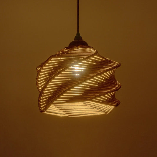 HUSLE 205-0044 Boho Κρεμαστό Φωτιστικό Οροφής με Ντουί 1 x E27 AC 220-240V IP20 - Μπεζ - M24 x Π24 x Υ21