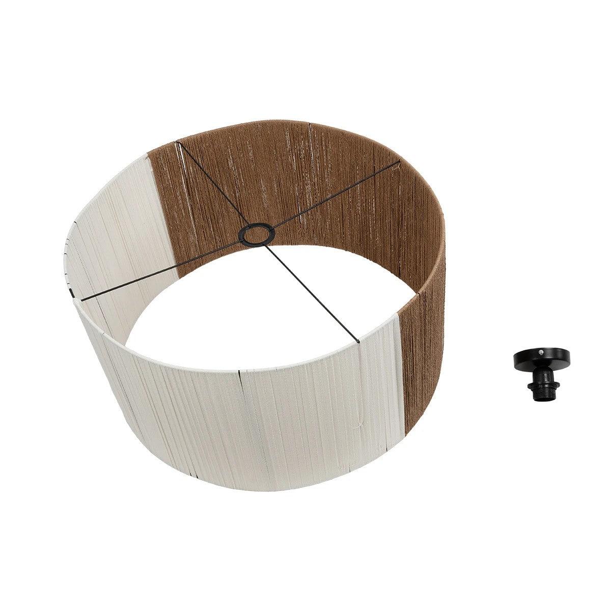 TAG 205-0060 Boho Κρεμαστό Φωτιστικό Οροφής με Ντουί 1 x E27 AC 220-240V IP20 - Μπεζ & Καφέ - M60 x Π60 x 35