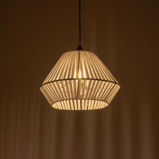 NUI 205-0063 Boho Κρεμαστό Φωτιστικό Οροφής με Ντουί 1 x E27 AC 220-240V IP20 - Λευκό - M36 x Π36 x Υ27