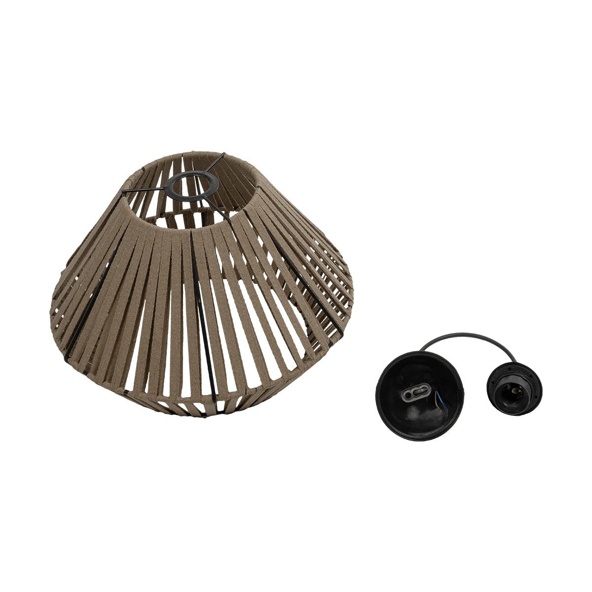 NUI 205-0067 Boho Κρεμαστό Φωτιστικό Οροφής με Ντουί 1 x E27 AC 220-240V IP20 - Μπεζ - M36 x Π36 x Υ27