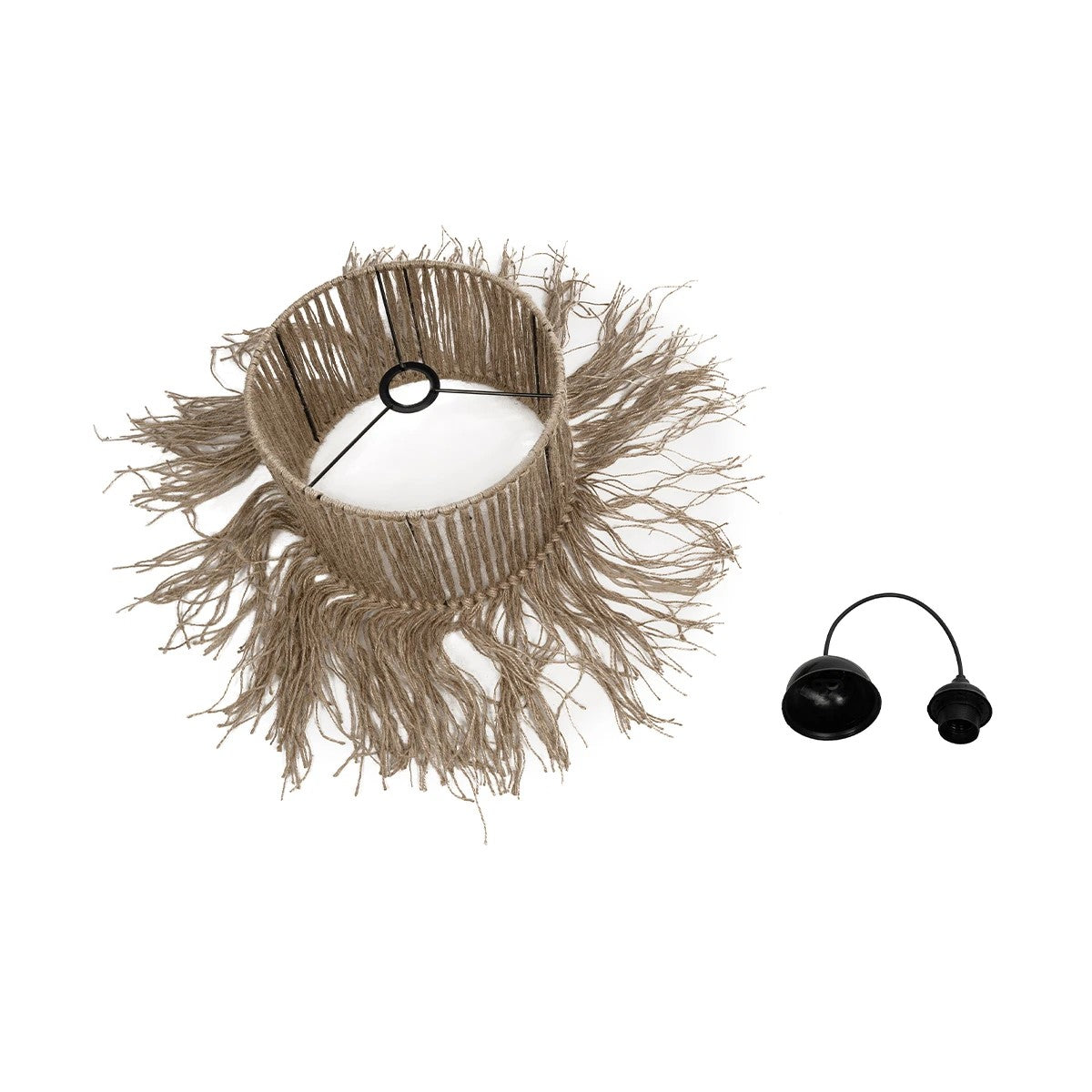 REGEN 205-0074 Boho Κρεμαστό Φωτιστικό Οροφής με Ντουί 1 x E27 AC 220-240V IP20 - Μπεζ - M30 x Π30 x Υ40