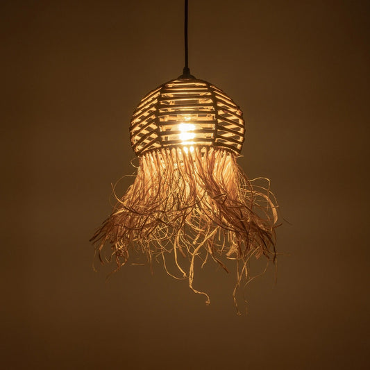 RIKTA 205-0077 Boho Κρεμαστό Φωτιστικό Οροφής με Ντουί 1 x E27 AC 220-240V IP20 - Μπεζ - M20 x Π20 x Υ30