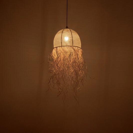 PLUVIA 205-0082 Boho Κρεμαστό Φωτιστικό Οροφής με Ντουί 1 x E27 AC 220-240V IP20 - Μπεζ - M30 x Π30 x Υ70