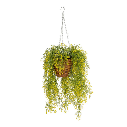 GOLDEN BELL WILLOW HANGING PLANT 20626 Τεχνητό Κρεμαστό Διακοσμητικό Φυτό Κίτρινη Ιτιά Μ40 x Π40 x Y60