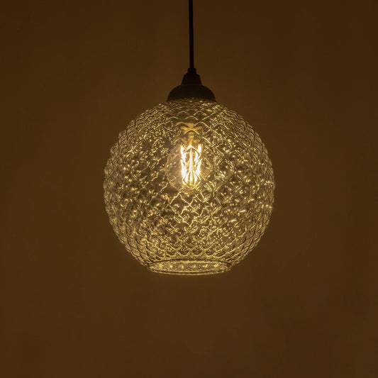 KEGEL 206-0003 Μοντέρνο Κρεμαστό Φωτιστικό Οροφής με Ντουί 1 x E27 AC 220-240V IP20 - Μαύρο Φιμέ - Μ20 x Π20 x Υ20