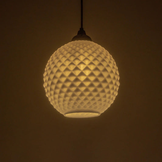 KEGEL 206-0004 Μοντέρνο Κρεμαστό Φωτιστικό Οροφής με Ντουί 1 x E27 AC 220-240V IP20 - Λευκό - Μ20 x Π20 x Υ20