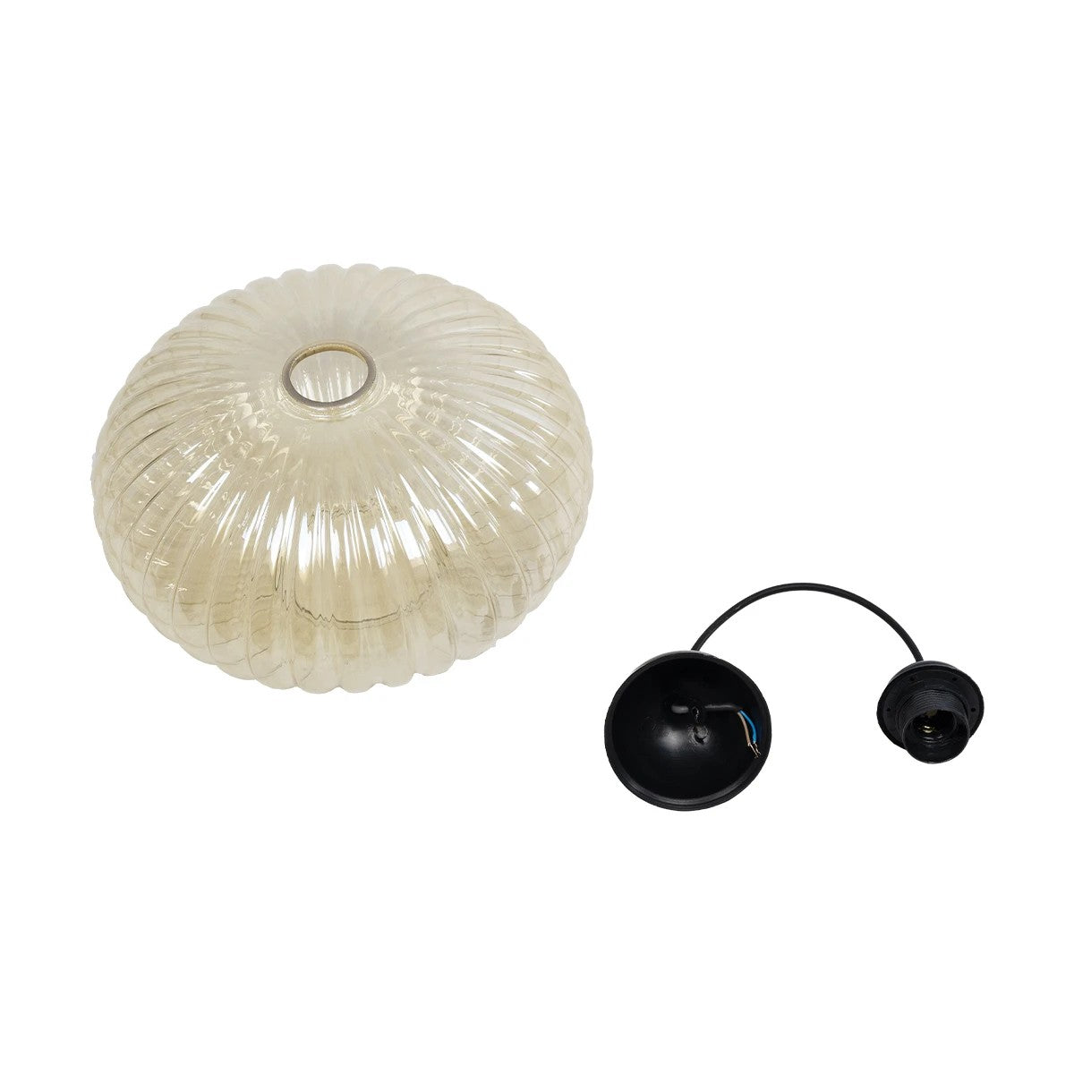 PERA 206-0012 Μοντέρνο Κρεμαστό Φωτιστικό Οροφής με Ντουί 1 x E27 AC 220-240V IP20 - Mελί - Μ30 x Π30 x Υ22