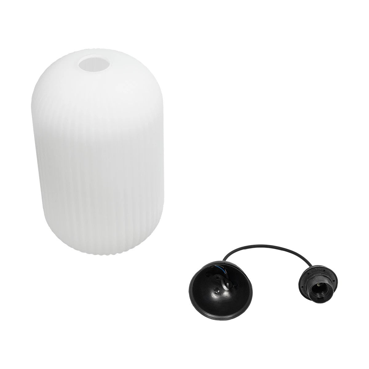 MELONI 206-0019 Μοντέρνο Κρεμαστό Φωτιστικό Οροφής με Ντουί 1 x E27 AC 220-240V IP20 - Λευκό - Μ20 x Π20 x Υ38