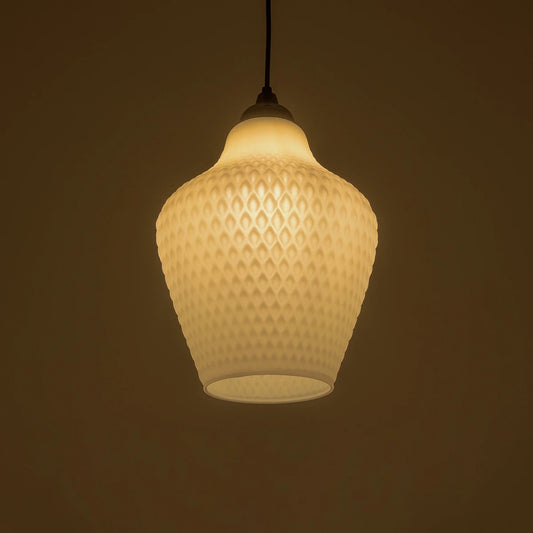 SKLO 206-0023 Μοντέρνο Κρεμαστό Φωτιστικό Οροφής με Ντουί 1 x E27 AC 220-240V IP20 - Λευκό - Μ22 x Π22 x Υ31