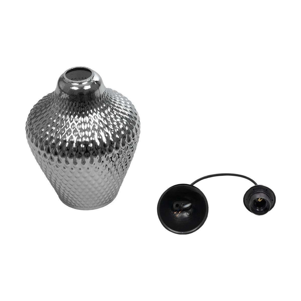 SKLO 206-0024 Μοντέρνο Κρεμαστό Φωτιστικό Οροφής με Ντουί 1 x E27 AC 220-240V IP20 - Μαύρο Φιμέ - Μ22 x Π22 x Υ31