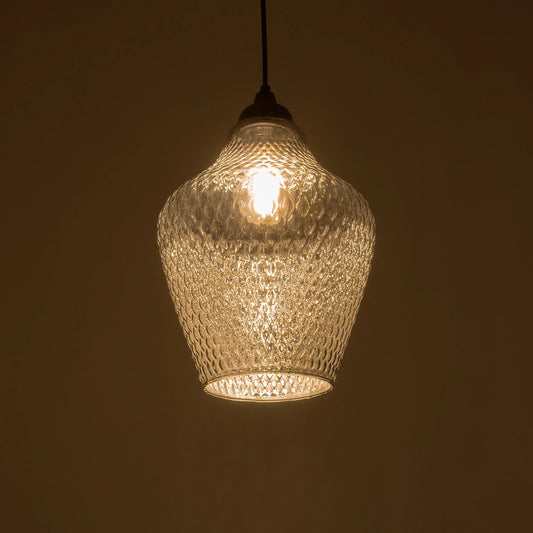 SKLO 206-0024 Μοντέρνο Κρεμαστό Φωτιστικό Οροφής με Ντουί 1 x E27 AC 220-240V IP20 - Μαύρο Φιμέ - Μ22 x Π22 x Υ31