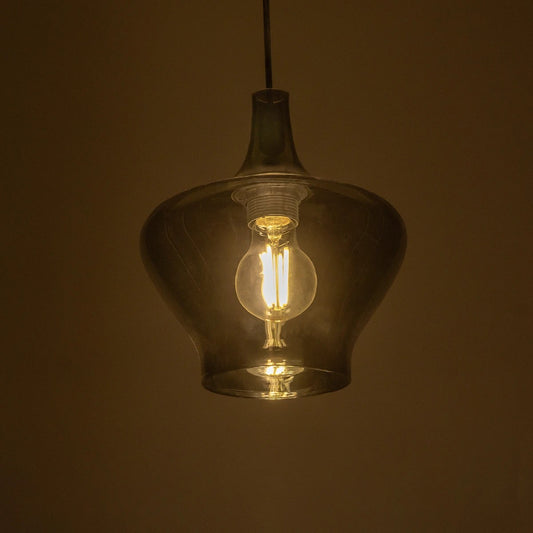 OVOCE 206-0032 Μοντέρνο Κρεμαστό Φωτιστικό Οροφής με Ντουί 1 x E27 AC 220-240V IP20 - Μαύρο Φιμέ - Μ20 x Π20 x Υ22