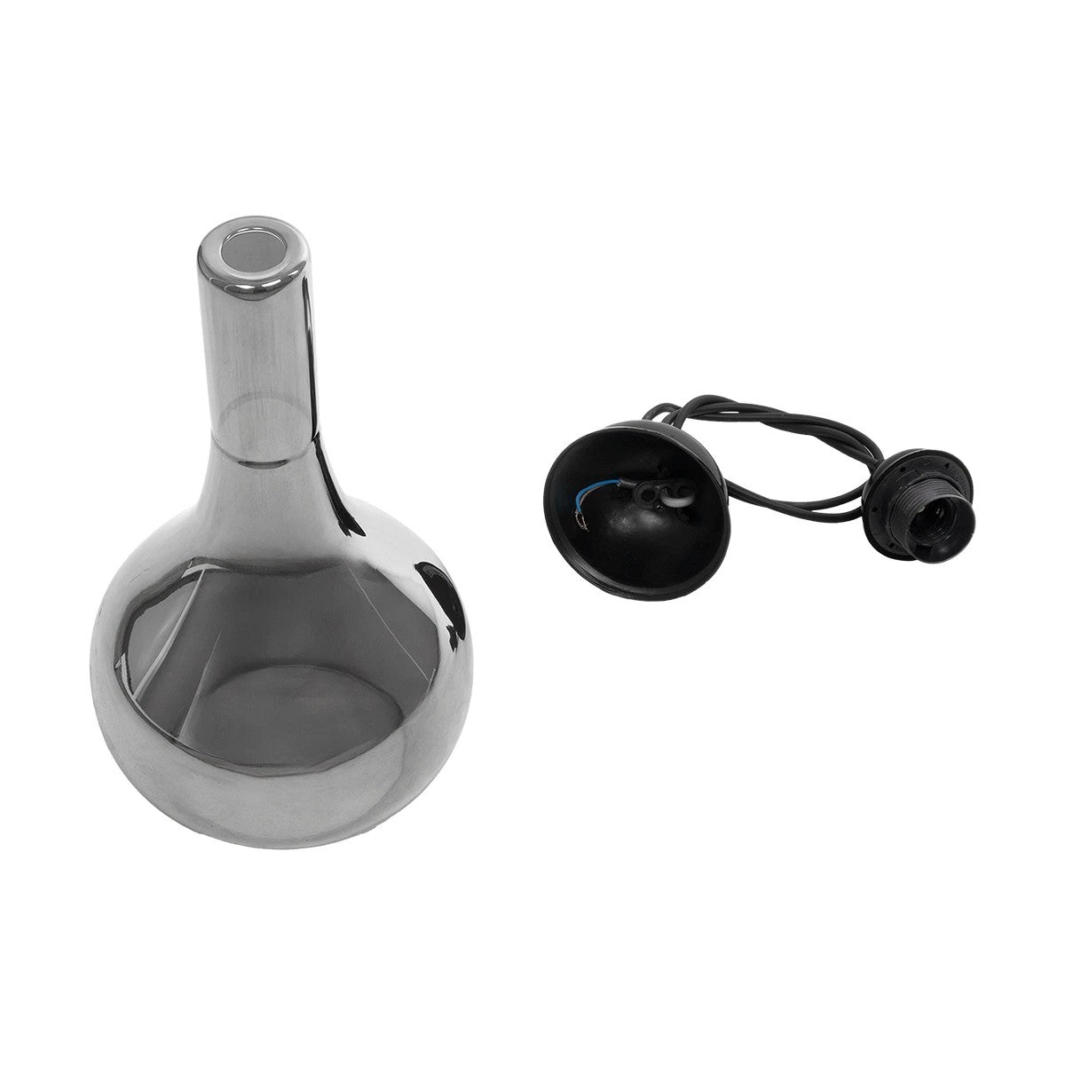 ΤΟΝΕ 206-0034 Μοντέρνο Κρεμαστό Φωτιστικό Οροφής με Ντουί 1 x E27 AC 220-240V IP20 - Μαύρο Φιμέ - Μ20 x Π20 x Υ36