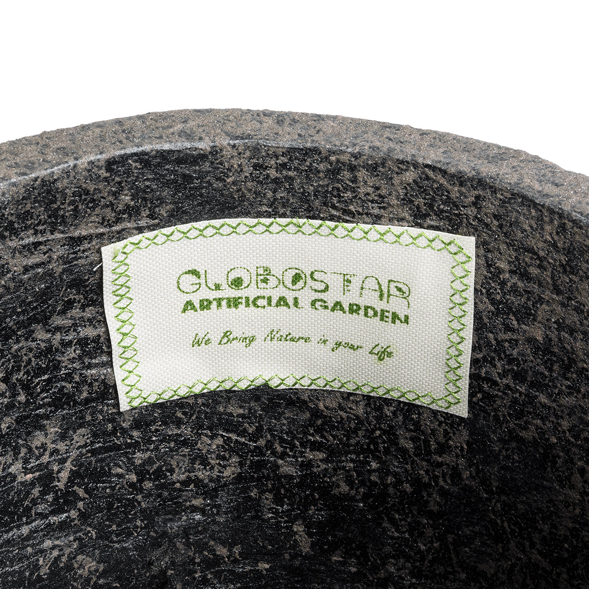 LUCCA 20756 Επιδαπέδιο Πολυεστερικό Τσιμεντένιο Κασπώ Γλάστρα - Flower Pot Καφέ Φ31 x Υ28cm