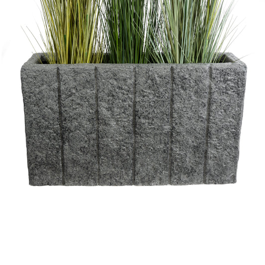 PELLEGRINO 20765 Επιδαπέδιο Πολυεστερικό Τσιμεντένιο Κασπώ Γλάστρα - Flower Pot Γκρι Μ100 x Π31 x Υ60cm