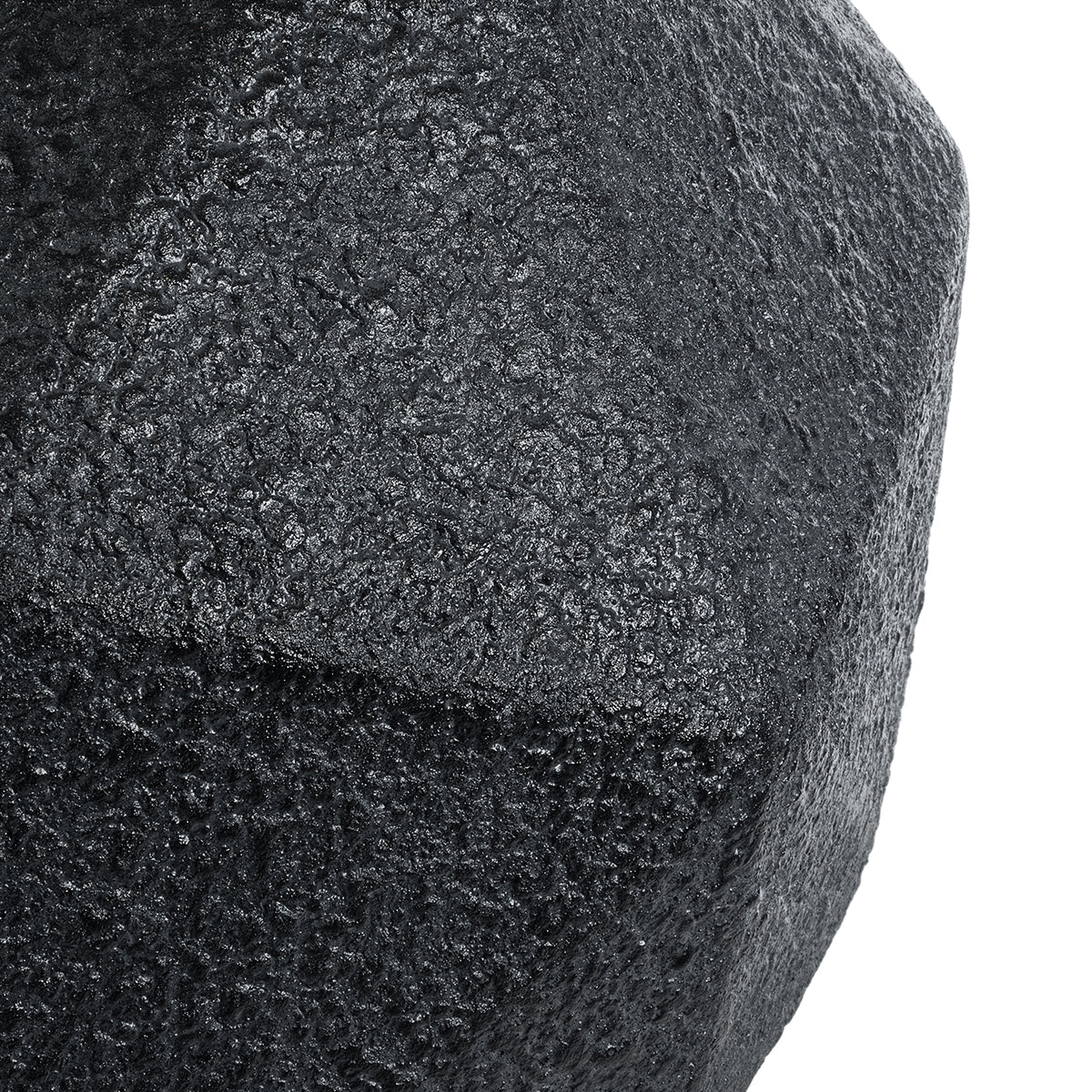 CARNABY 20779 Επιδαπέδιο Πολυεστερικό Τσιμεντένιο Κασπώ Γλάστρα - Flower Pot Μαύρο Μ38 x Π38 x Υ38cm