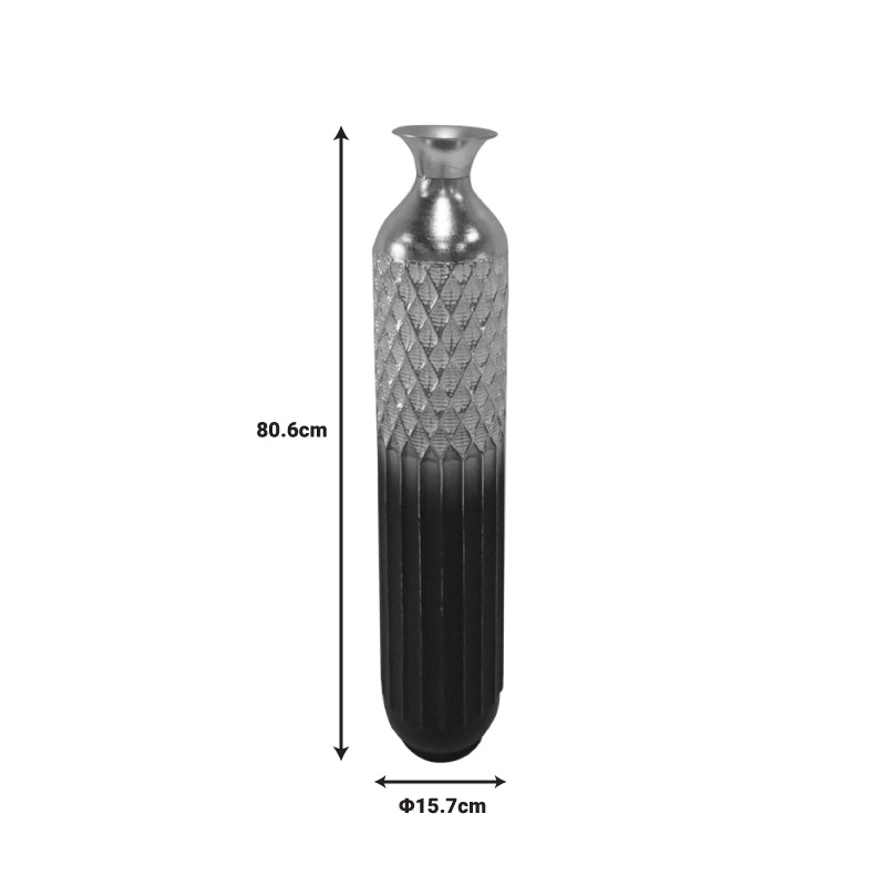 Διακοσμητικό Βάζο Δαπέδου Onna Μέταλλο σε Χρυσή και Μαύρη Απόχρωση Φ15.7x80.6