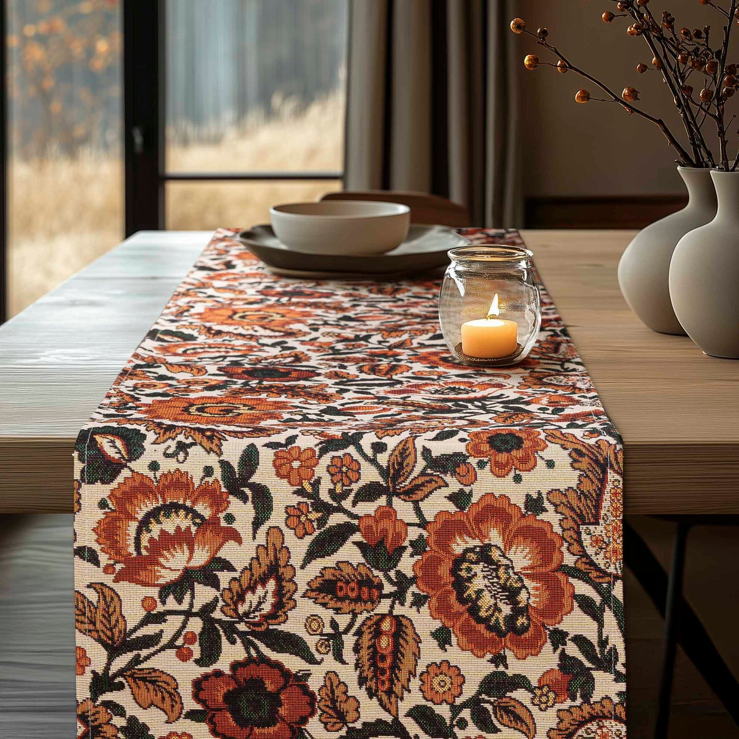 Ράννερ Στόφα Λουλούδια Folklore 32x150εκ