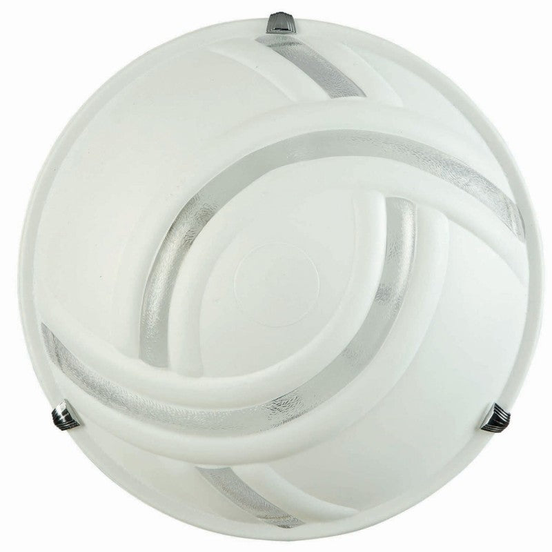 Φωτιστικό Πλαφονιέρα Γυαλί Λευκό Ε27 Φ30