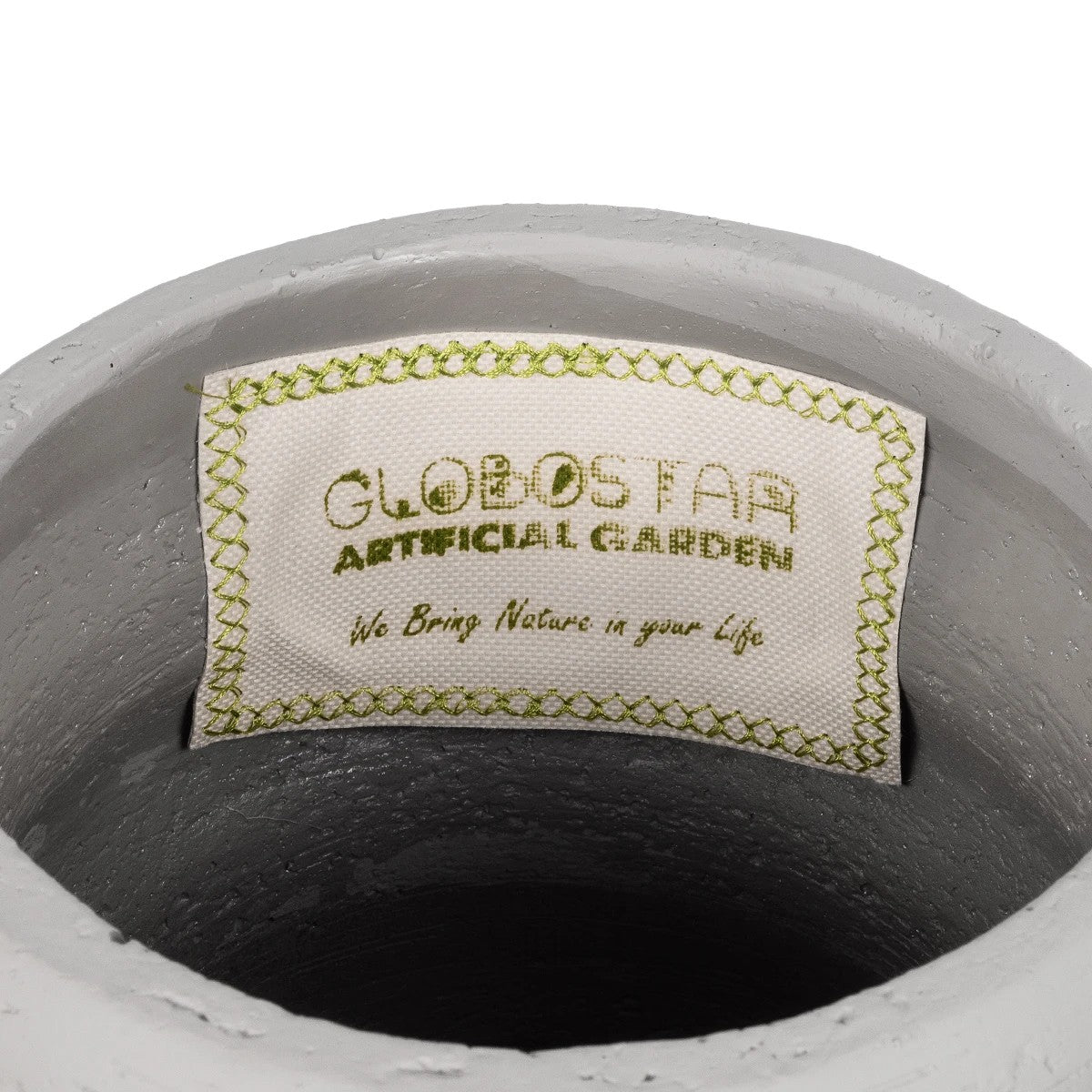 ALBERT 21248 Διακοσμητική Κεραμική Γλάστρα ΓΚΡΙ Π18 x Μ18 x Υ16 cm