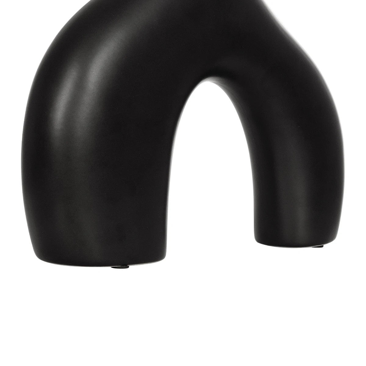 TOLEDO 21249 Διακοσμητικό Κεραμικό Βάζo Μαύρο Π27 x Μ6 x Υ24 cm