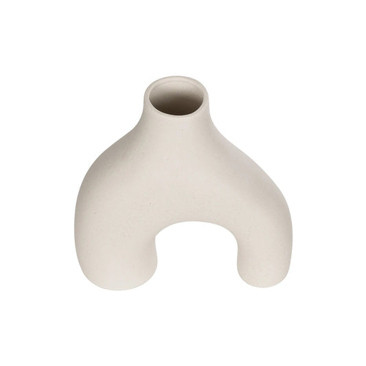 TOLEDO 21250 Διακοσμητικό Κεραμικό Βάζo Μπεζ Π23 x Μ10 x Υ24 cm