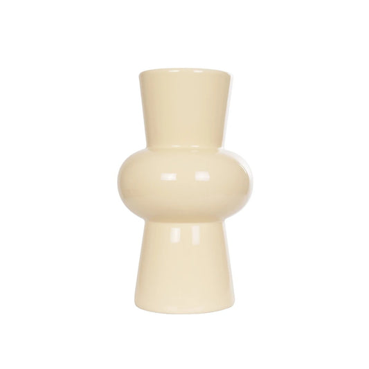 DESERT 21258 Διακοσμητικό Κεραμικό Βάζo Μπεζ Π14 x Μ14 x Υ25 cm