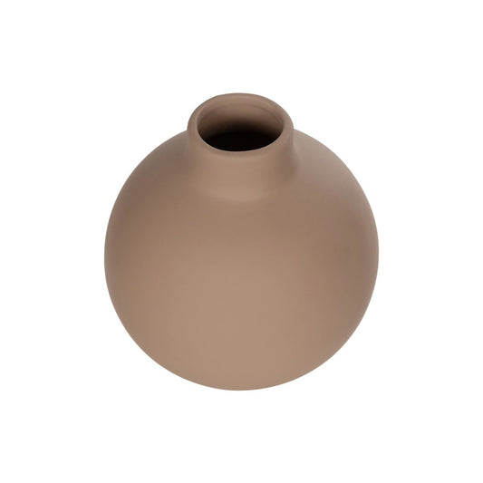 MAURITIUS 21259 Διακοσμητικό Κεραμικό Βάζo Καφέ Π12 x Μ12 x Υ14 cm