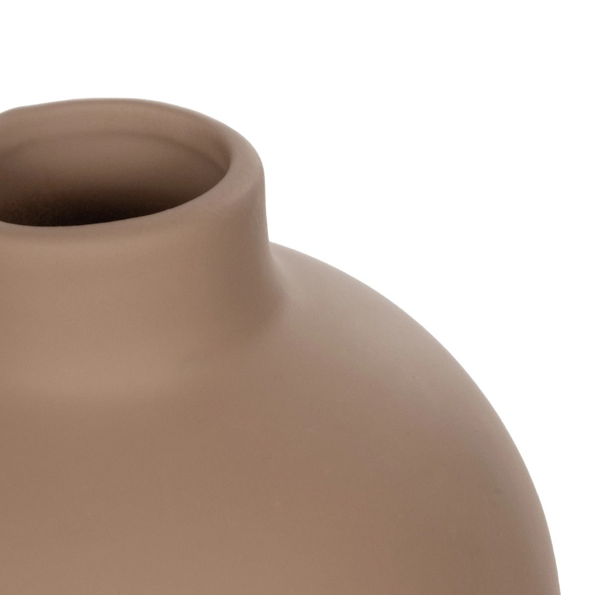 MAURITIUS 21259 Διακοσμητικό Κεραμικό Βάζo Καφέ Π12 x Μ12 x Υ14 cm