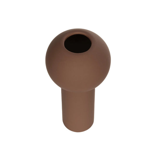 COSTA RICA 21260 Διακοσμητικό Κεραμικό Βάζo Καφέ Π10 x Μ10 x Υ21cm