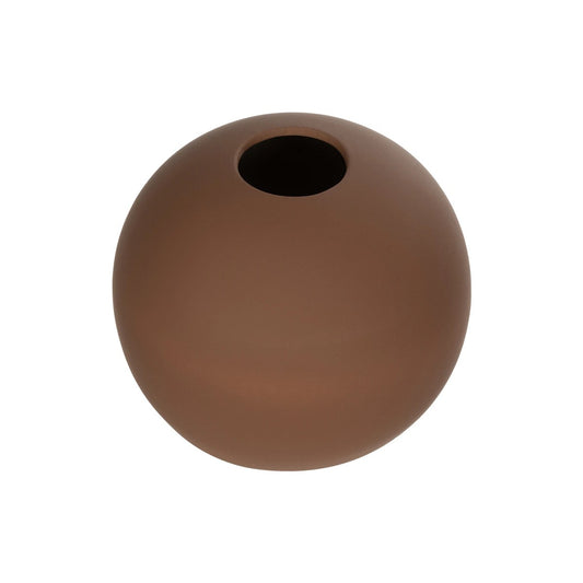 SANUR 21261 Διακοσμητικό Κεραμικό Βάζo Καφέ Π22 x Μ22 x Υ20cm