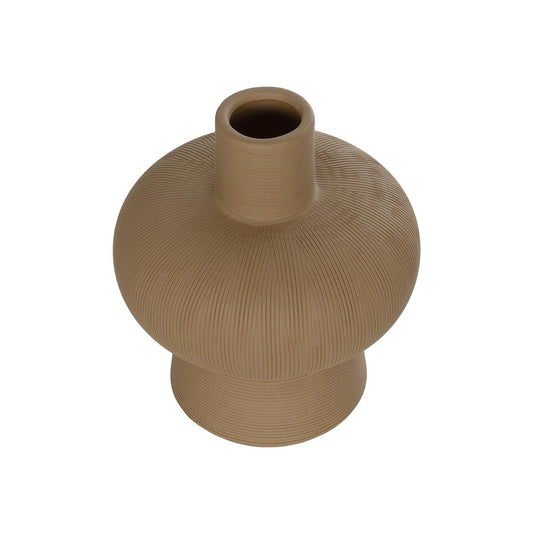 CORNEOL 21262 Διακοσμητικό Κεραμικό Βάζo Καφέ Π17 x Μ17 x Υ20cm