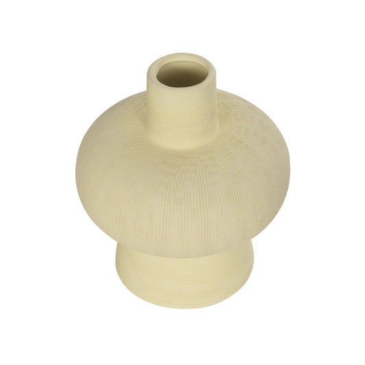 ICEBERG 21263 Διακοσμητικό Κεραμικό Βάζo Μπεζ Π17 x Μ17 x Υ20cm