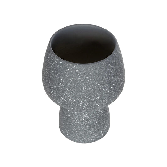 SAMUI 21271 Διακοσμητικό Κεραμικό Βάζo Γκρι Π16 x Μ16 x Υ20cm
