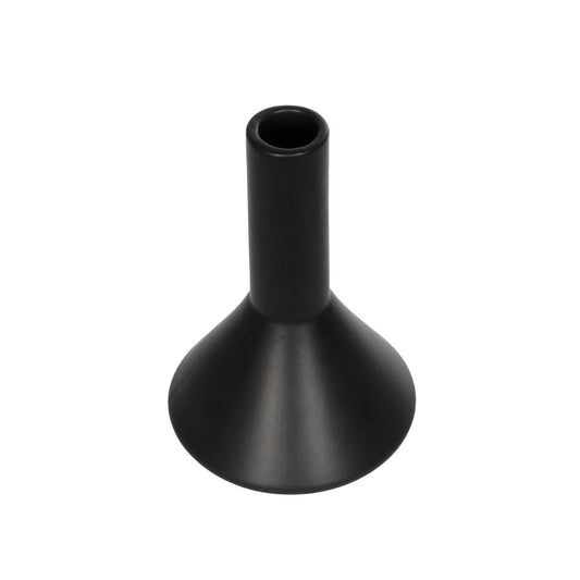 CANNOLI 21280 Διακοσμητικό Κεραμικό Βάζo Μαύρο Π13 x Μ13 x Υ20cm