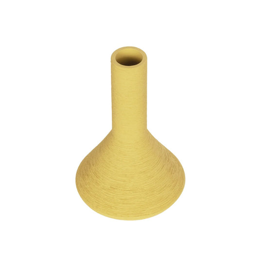 GRENADA 21281 Διακοσμητικό Κεραμικό Βάζo Κίτρινο Π13 x Μ13 x Υ20cm