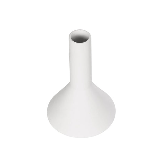 ARMENINVILLE 21283 Διακοσμητικό Κεραμικό Βάζo Λευκό Π16 x Μ16 x Υ25cm