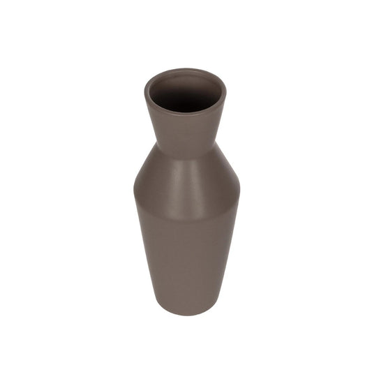 UNIQUE 21286 Διακοσμητικό Κεραμικό Βάζo Καφέ Π10 x Μ10 x Υ24cm
