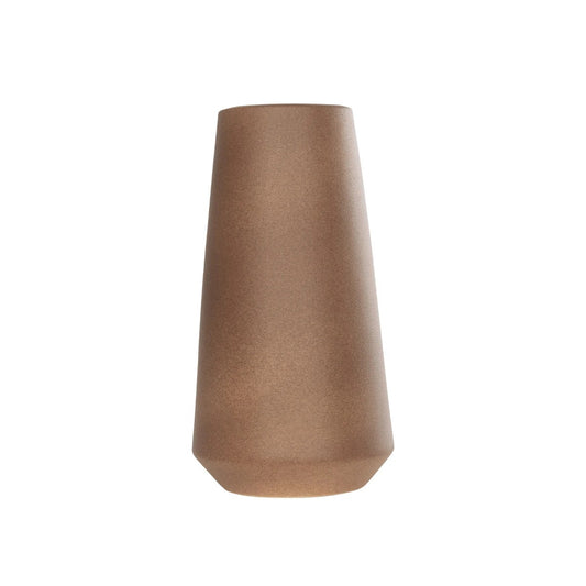 PORTO 21288 Διακοσμητικό Κεραμικό Βάζο Καφέ Μ11 x Π11 x Υ20