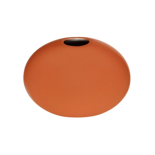 CINNAMON 21291 Διακοσμητικό Κεραμικό Βάζo Πορτοκαλί Π15 x Μ15 x Υ14cm