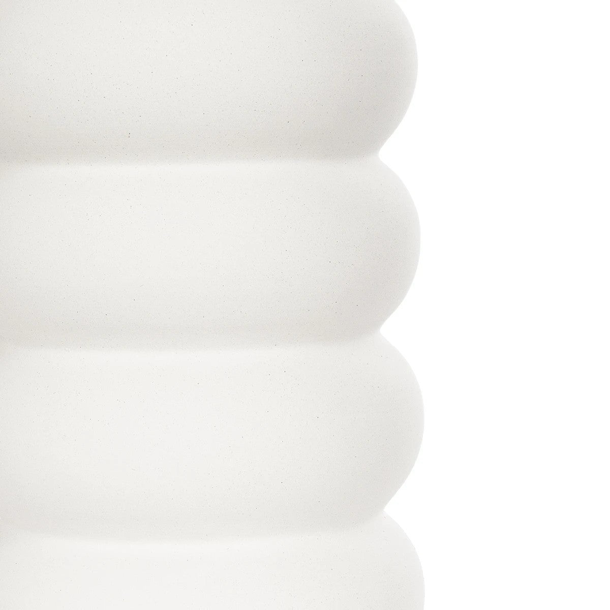 NOUVEAU 21293 Διακοσμητικό Κεραμικό Βάζo Λευκό Π8 x Μ8 x Υ16cm